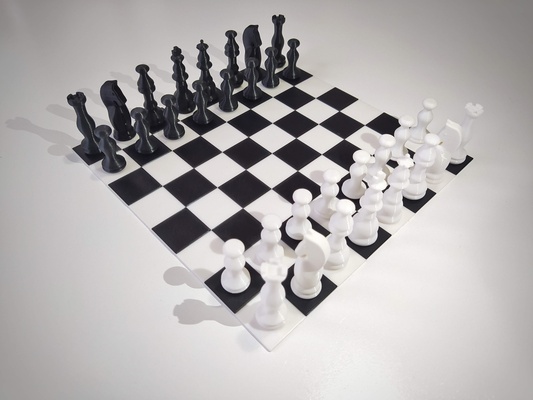 schach einstellen no unterstützung by tvorim3d spielzeuge spiele tafel schachbrett schachset schachfiguren supportfree 3d print model - Mito3D