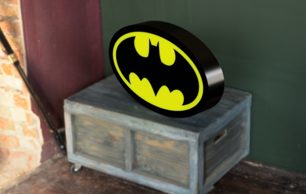 batman 1966 - 2000 lightbox stand by warlock household decor original justice league superhero lamp home office 3d print model - Mito3D