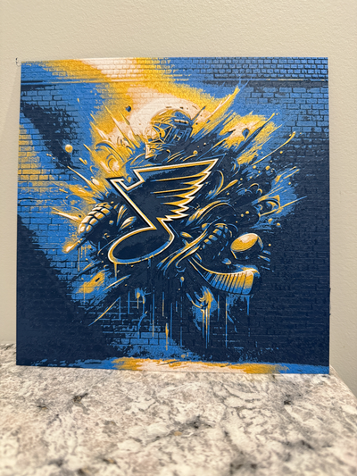 st louis blues nhl şapka dövmesi by kanadalı oyuncu üretken 3d model taş ocağı hokey logo sanat 3d print model - Mito3D