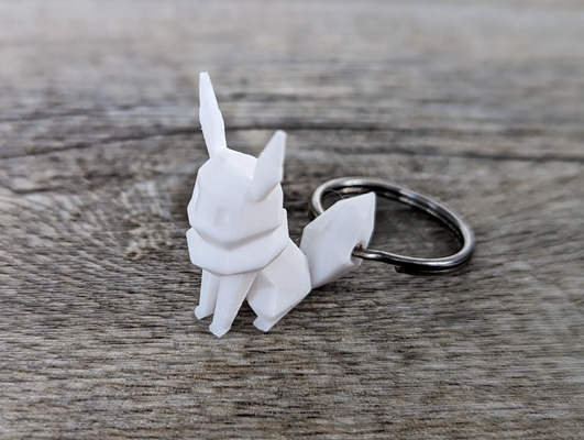 eevee poly keychain remix remixed by timbey fashion models pokemon 3dkeychain 3d print model - Mito3D
