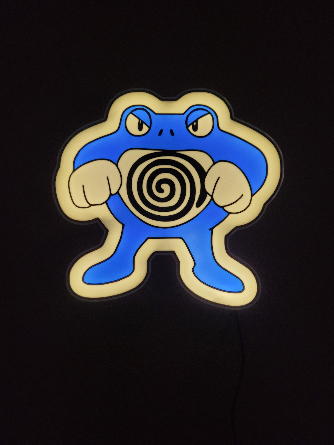 poliwrath ligero caja by huellas nostálgicas arte 2d poliwhirl poliwag pokemon nintendo 3ds 64 continuar ds rojo azul amarillo led lámpara ligera a1 x1 x1c p1p p1s 3D print model - Mito3D