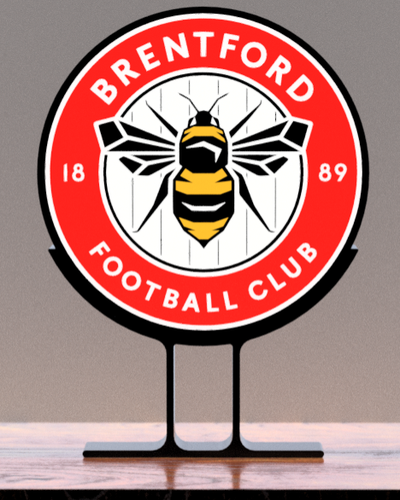 brentford futbol kulüp led hafif kutu by mfdesigns3d sanat işaretler logolar fc 3d print model - Mito3D