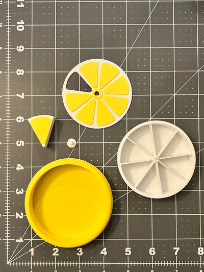 cute citrus pill case - 7 sections by cuteberryjewelry tools organizers organizer 3d print model - Mito3D