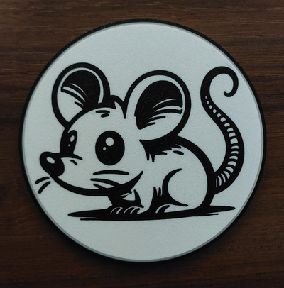 rato montanha russa by criações personalizadas arte 2d animal 2dart decoração cerveja bebida chá café 3d print model - Mito3D