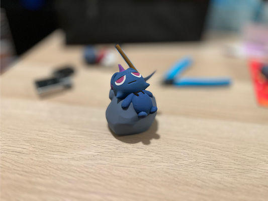 faul deprimiert kumpelwelt no unterstützt by abonnieren kunst skulpturen anime pokémon kumpel schreibtisch zubehör gaming 3d print model - Mito3D