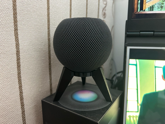 manzana homepod mini apoyo by xin 39 s 3d impresora accesorios altavoz estante soporte homepodmini sonido 3d print model - Mito3D