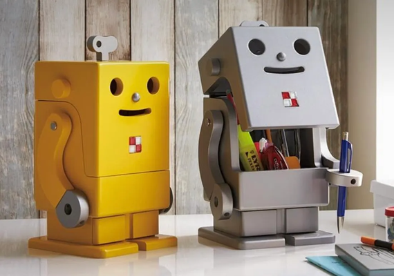 roboter schreibtisch veranstalter by restauriertoctor haushalt büro deskorganisation zubehör stifthalter bleistift 3d print model - Mito3D