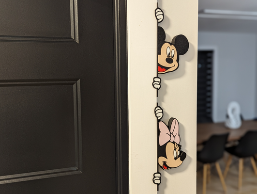 topolino minnie topo porta decorazione by vinaccia elbichón domestico arredamento parete arte 3d print model - Mito3D