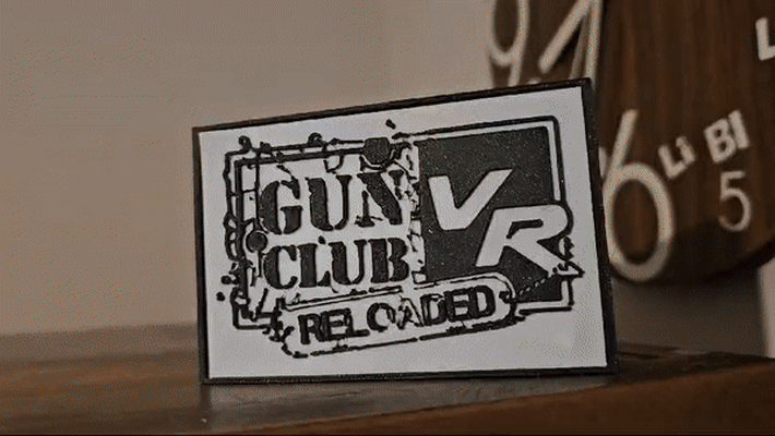 gun club vr lightbox - virtual sharpshooter's range beacon by magnetdanny art signs & logos gaming merchandise decorative lighting tech accessories gifts gamers man cave decor collection gamer gift reloaded sharpshooter mini led light atmosphere fan edition level up room oculus quest 3 quest2 touch downloadablebonus ownapieceofthegame showoffyourskills bringvrhome illuminateyourpassion keeptherangeclose levelupyourroom giftforgamer giftforvrfan fanedition atmospherelight ledlight desk lamp minilightbox virtualrange vrsharpshooter mancavedecor gamingdecor techgift gamergift vrgaming gunclubvr 3d print model - Mito3D