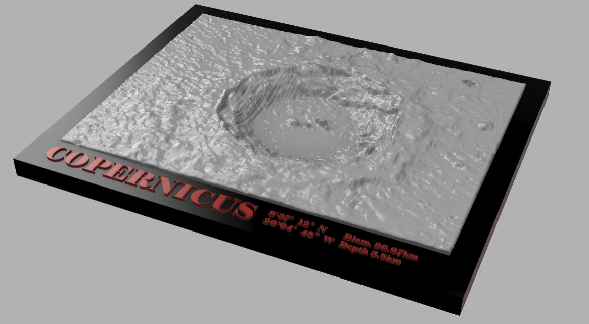 copernicus krater by lucavid04 kunst zeichen logos teller mond nasa luna 3dscan 3D print model - Mito3D