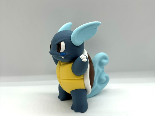 wartortle multicolorido by entroisdimensions estatueta miniaturas criaturas pokémon pikachu bulbasauro ivysaur venusaur charmander charme cadeirazard esquilo blastoise 3d print model - Mito3D