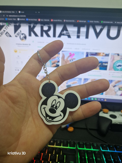 mickey by kriativu 3d imprimante tester modèles disney 3d print model - Mito3D