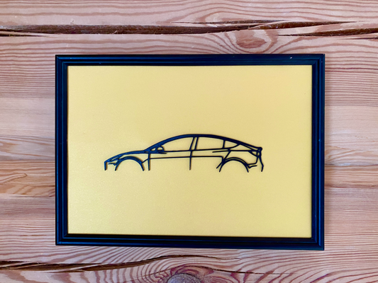 tesla model 3 silhouette wall art by nvd 2d car auto automotive carart wallart addicted cardecor cars vehicle electric ev room roomdecor roomart thingstoprint desk desktop office deskaccessories speed racing race supercar street wheel 2dart sketch lineart 2dcar 3d print model - Mito3D