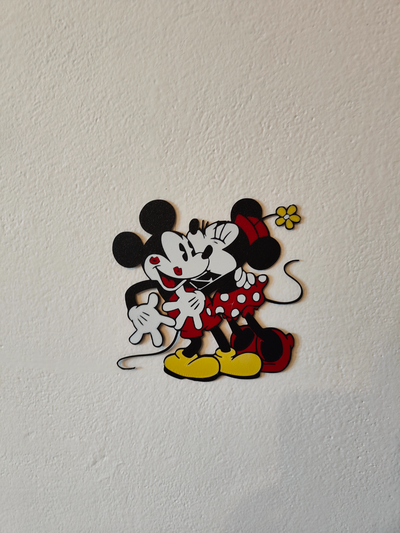 mickey minnie mauer dekoration by buch kunst 2d 3d dekor ams x1c p1p p1s a1 3d print model - Mito3D