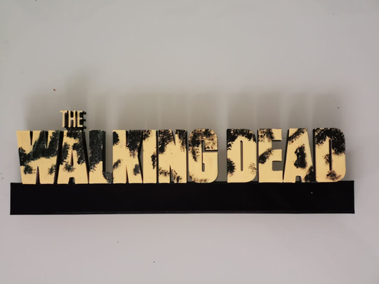 logotipo caminhando morto by kris95 arte 2d twd mortos caminham rick grimes daryl dixon 3d print model - Mito3D