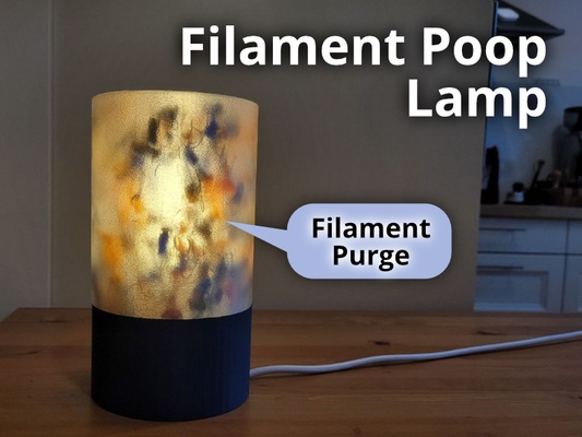 filament poop lampe by finnische minze haushalt dekor dekoration a1 spülen bambulab x1c p1p p1s abonnieren 3d print model - Mito3D