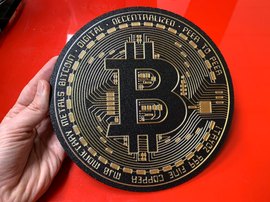 bitcoin grande moneta by mcfly arte distintivi crypto criptovaluta 3d print model - Mito3D