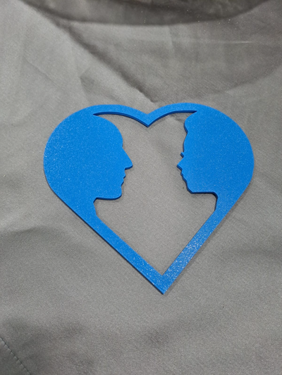 cuore in amore parete arte by fv corsa 2d san valentino art2d 2024 utilità x1c 3d print model - Mito3D