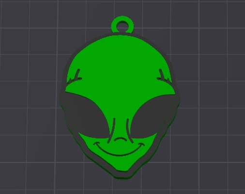 paul alien keychain necklace charm free commmercial by dominator334 art 2d accessories accessory key design keychains chain chains ring rings boy boys girl girls kid kids easytoprint easyprint charms ams ready fun love happy disney pendant lite amslite 3d print model - Mito3D