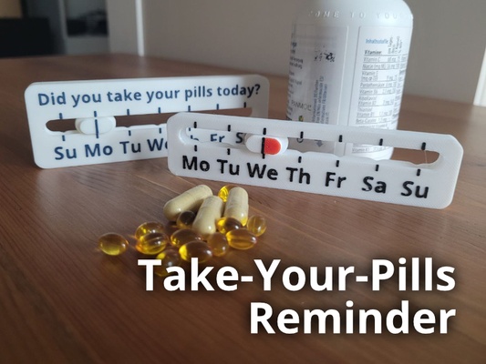 take your pills wochentag erinnerung by finnische minze haushalt haus modelle tracker tabletten 3d print model - Mito3D