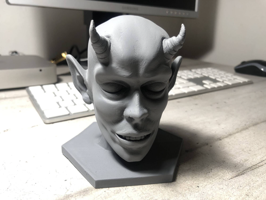 imp head statue v2 by fusiology art sculptures fantasy sculpture demon devil comics 3d print model - Mito3D