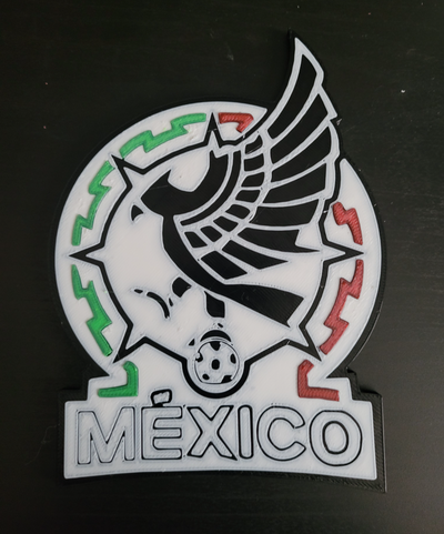 mexico soccer logo by gavin8tor17 art signs & logos flag mexicosoccer 3d print model - Mito3D