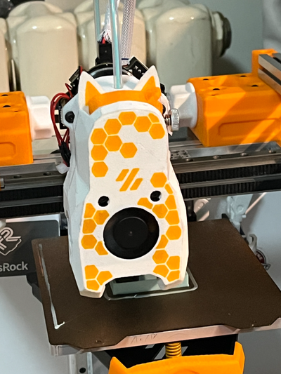 minisb hex face remix + cat ears - voron v02 02 multicolor hexagon remixed by 3d printer accessories voron0 voron02 voron02r1 wollongong 02 mini stealth burner head ear multi-colored cute 3d print model - Mito3D