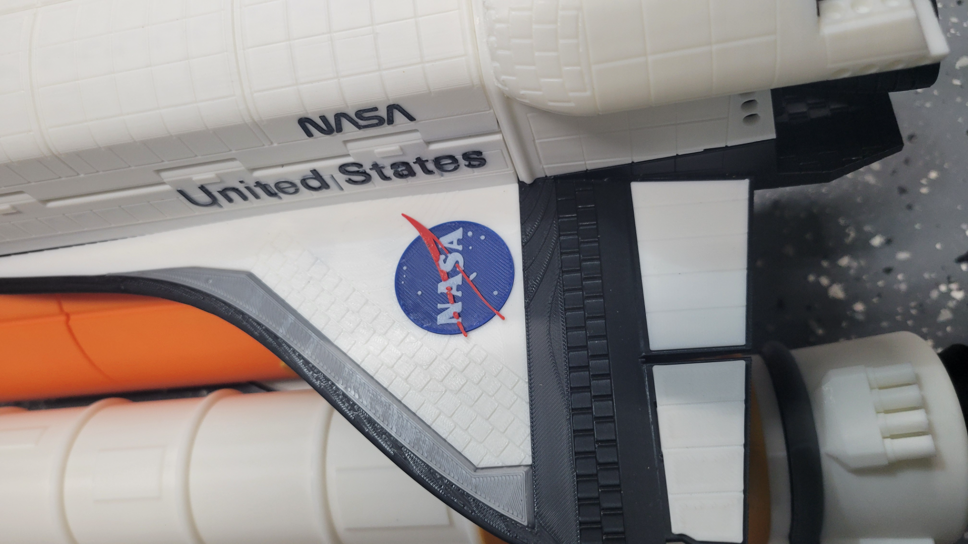 nasa logo effort espace orbital remixé by phaizzle1 art monnaie badges 3D print model - Mito3D