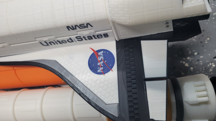 nasa logo effort espace orbital remixé by phaizzle1 art monnaie badges 3d print model - Mito3D