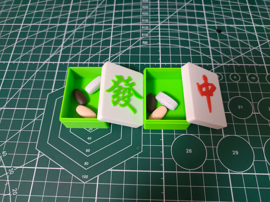 mahjong forme boîte by 3d cen outils organisateurs pilule 3d print model - Mito3D