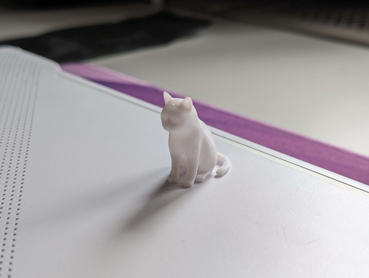 seduta gatto in posizione verticale by hubuki miniature animali gattino 3d print model - Mito3D