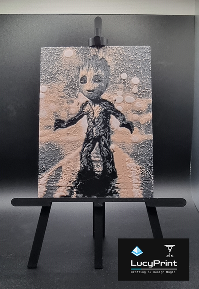 merveille groot forge chapeaux by lucyprint génératif 3d modèle lithophane 2d marvelart grootbaby teinteforgeart 3d print model - Mito3D