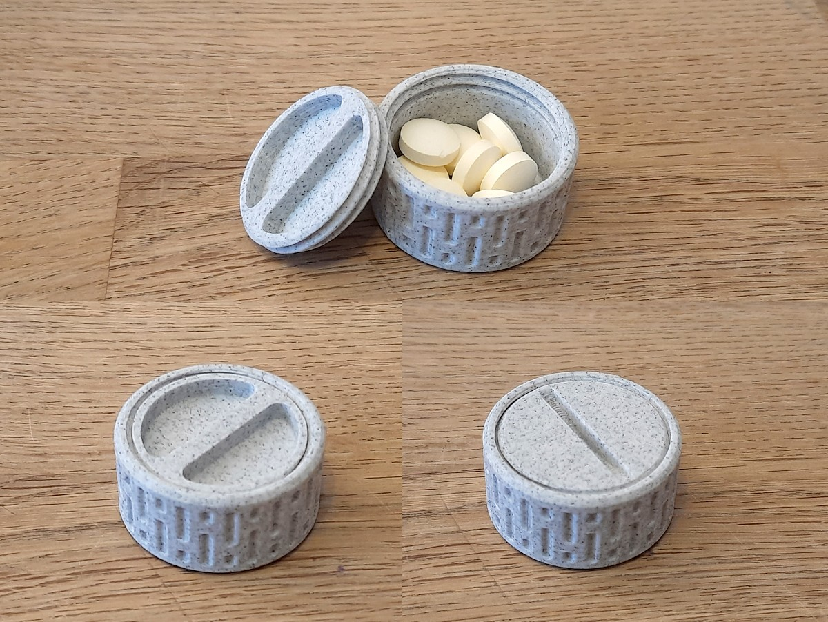 pill box to go by drjones tools organizers container 3D print model - Mito3D