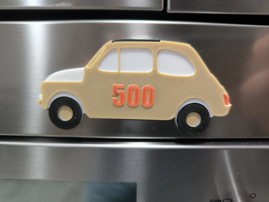 fiat 500 parete arte magnete by fv corsa 2d anni 60 decoarts arredamento 3d print model - Mito3D