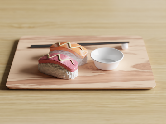 sushi sensation nigiri porte clés délice by artisanat collection mode modèles style toon modèle support mmu multicolore moderne art jouet 3d print model - Mito3D