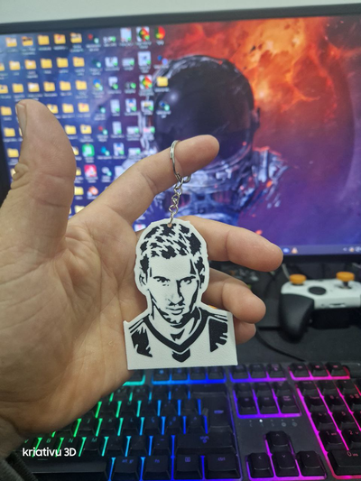 messi porta chaves by kriativu 3d stampante test modelli 3d print model - Mito3D