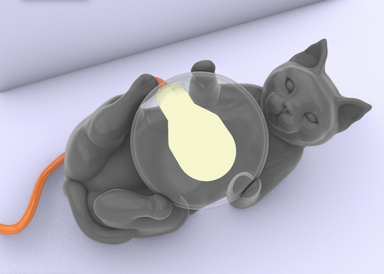 gato luminária by anti estúdio casa decoração lâmpada gatos acessório arte base luz 3d print model - Mito3D