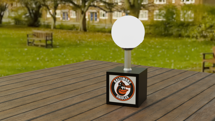 baltimora rigogoli logo luce scatola by mker73 domestico arredamento baseball lightbox lampada 3d print model - Mito3D