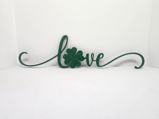 trifoglio amore script by j3dps arte 2d st patricks giorno verde quadrifoglio santo risaia paddys patrick patrick's 3d print model - Mito3D