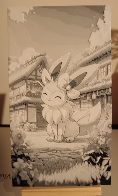 pokémon nymphali by angesoso77 generativ 3d modell hutschmiede lithophan sylveon 3d print model - Mito3D