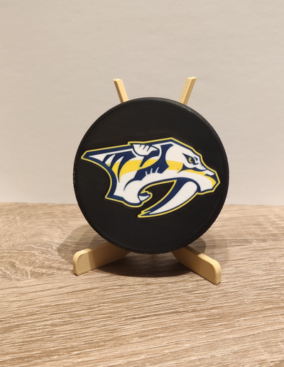 nashville predators puck nhl by carlson art signs & logos merch merchandise decor decoration sport hockey fun nice 3d print model - Mito3D