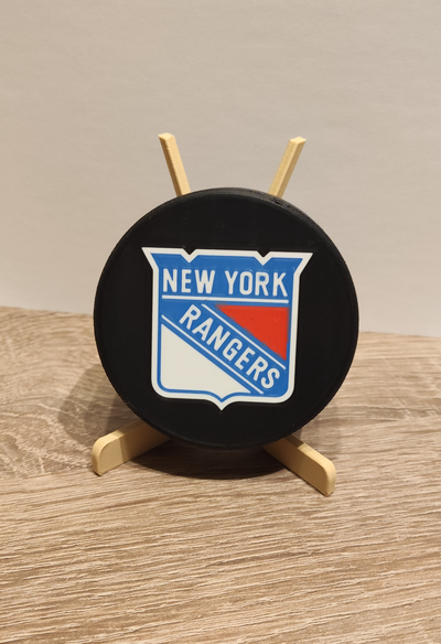 york ranger pcuk nhl by carlson kunst zeichen logos puck sport dekor dekoration mädchen ny 3d print model - Mito3D