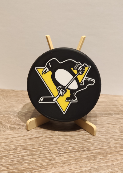 pittsburgh pinguine puck nhl by carlson kunst zeichen logos dekor dekoration ventilator spaß mädchen 3d print model - Mito3D