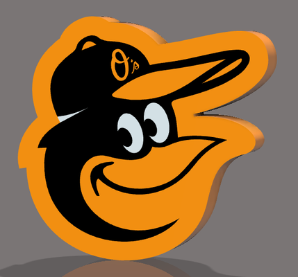 baltimore orioles hafif kutu by geek3designs ev halkı dekor maryland mlb beyzbol majör lig ışık lamba led duvar dekoru 3d print model - Mito3D