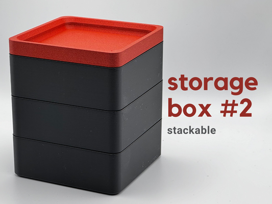 stackable storage box japanese influence 2 by h3li0 household office design decor desk desktop modules square 3d print model - Mito3D