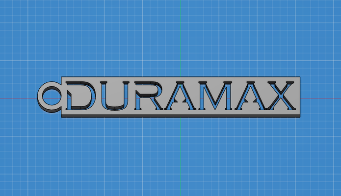 duramax schlüsselbund by zachary kunst zeichen logos diesel cummins 3d print model - Mito3D