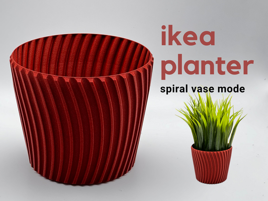 vazo ikea's sahte yapay bitki by h3li0 ev halkı dekor ikea ekici tencere sıra desenler vazemode spiral 3d print model - Mito3D