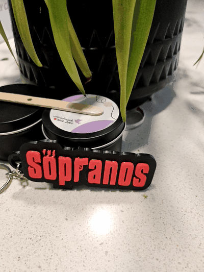 sopranos porte clés by tommy pistolet art panneaux logos logo 3d print model - Mito3D