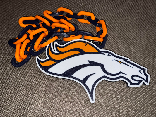 denver broncos nfl big chain charm by munark hobby & diy sport outdoors 3d print model - Mito3D