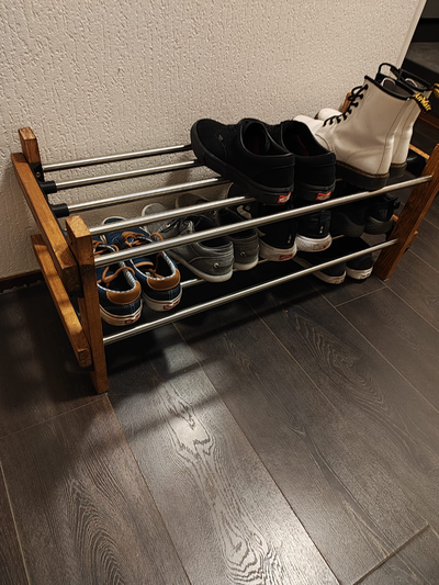 diy shoe rack by ezpk household decor shoerack storage 3d print model - Mito3D